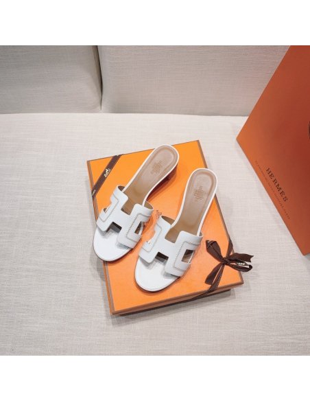 Hermes mid-heel slides