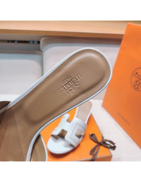 Hermes mid-heel slides