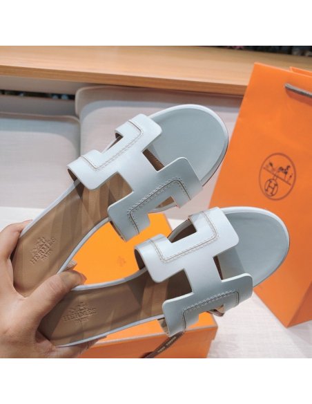 Hermes mid-heel slides