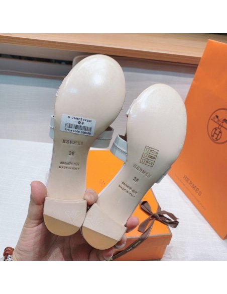 Hermes mid-heel slides