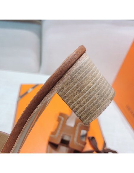 Hermes mid-heel slides