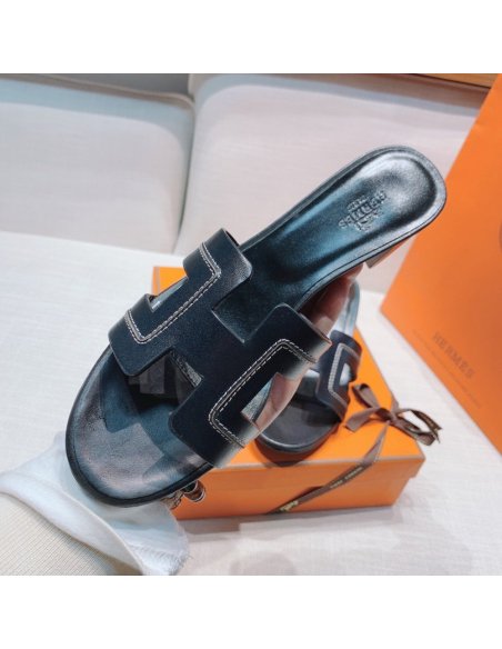 Hermes mid-heel slides