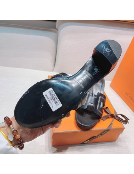 Hermes mid-heel slides