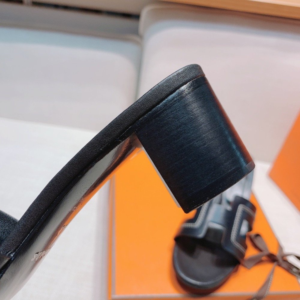 Hermes mid-heel slides