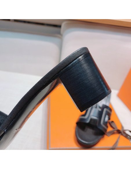 Hermes mid-heel slides