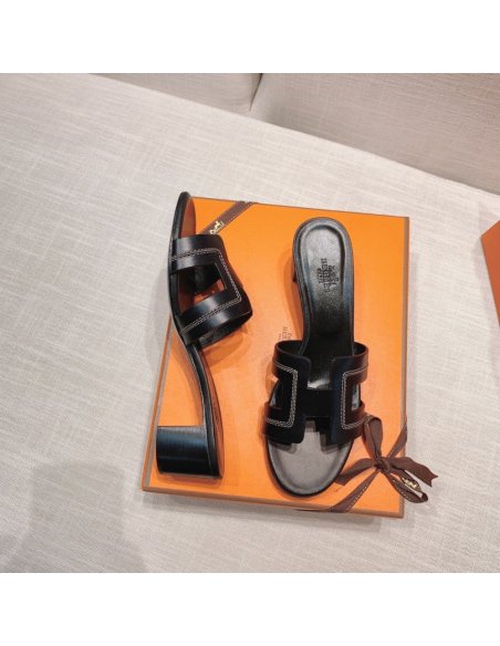Hermes mid-heel slides