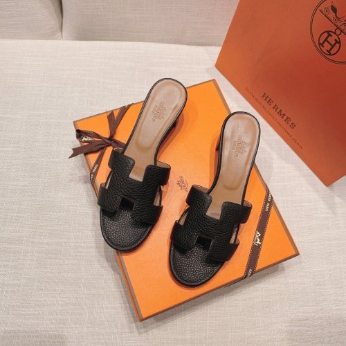 Hermes mid-heel slides summer shoes_1
