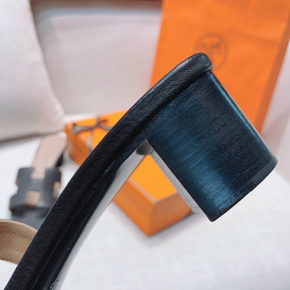 Hermes mid-heel slides summer shoes_1