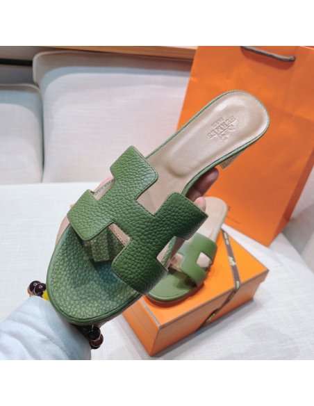 Hermes mid-heel slides summer shoes_1