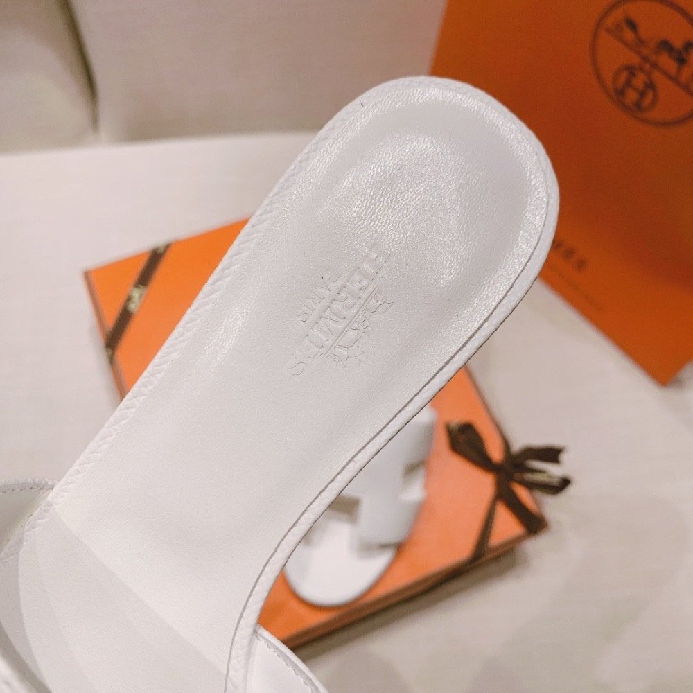 Hermes mid-heel slides summer shoes_10