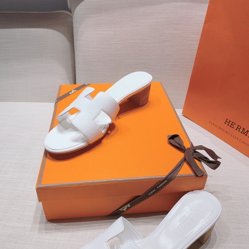 Hermes mid-heel slides summer shoes_10