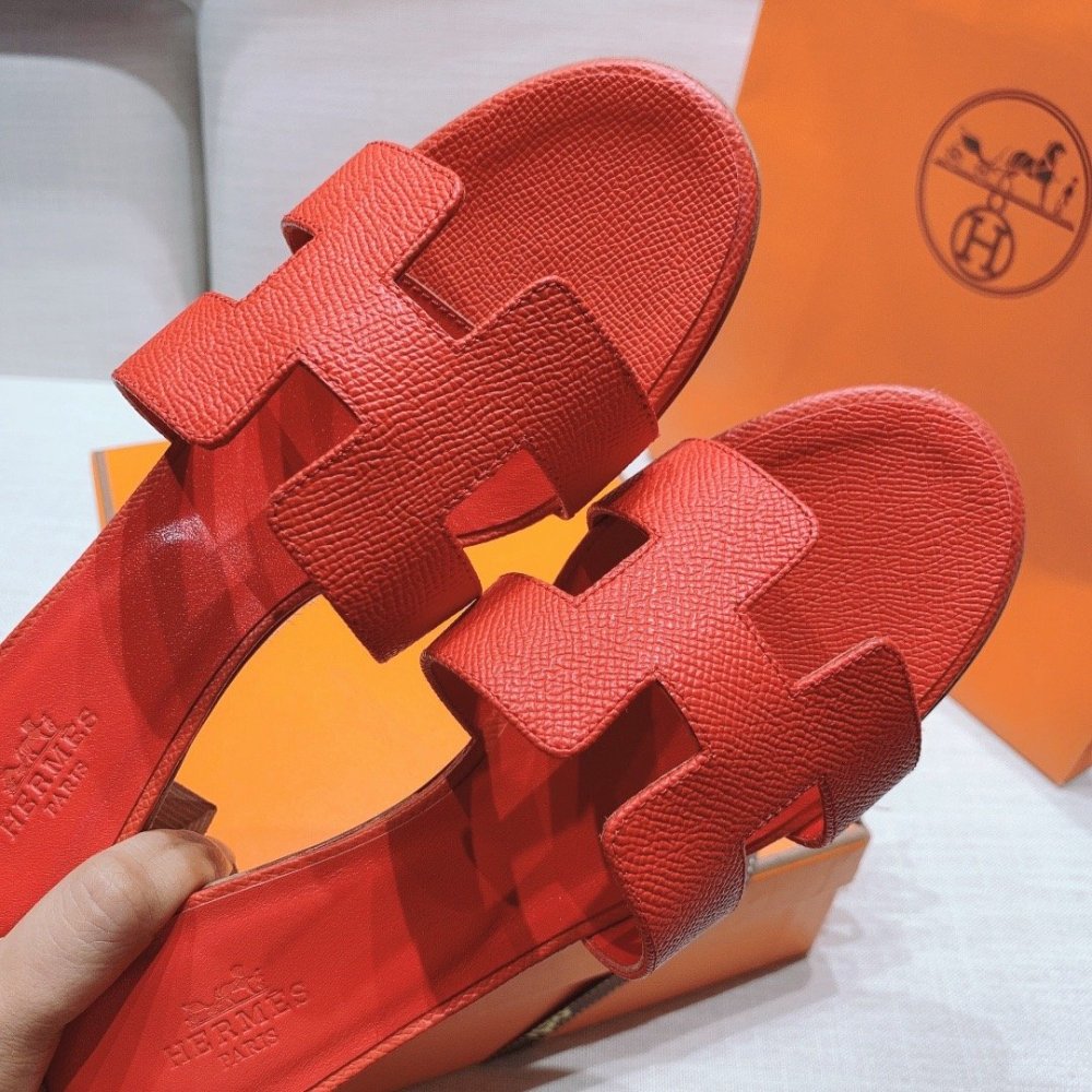 Hermes mid-heel slides summer shoes_11