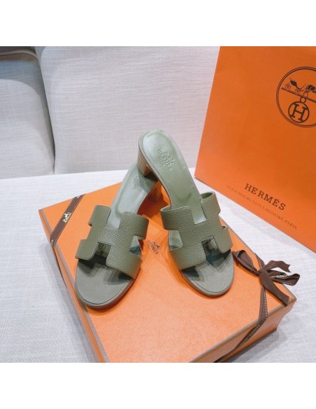 Hermes mid-heel slides summer shoes_12