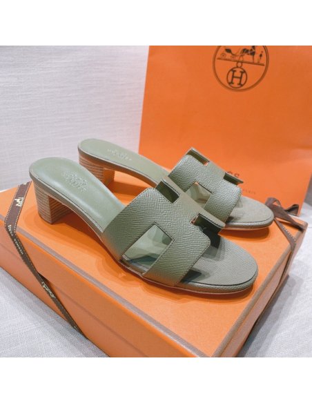 Hermes mid-heel slides summer shoes_12
