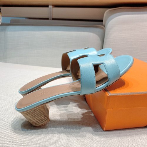 Hermes mid-heel slides summer shoes_13