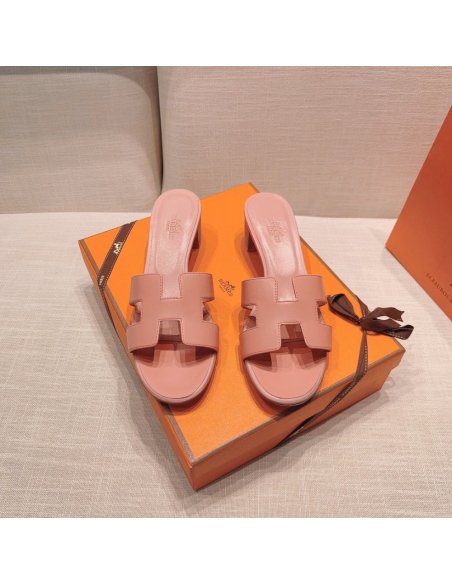 Hermes mid-heel slides summer shoes_15