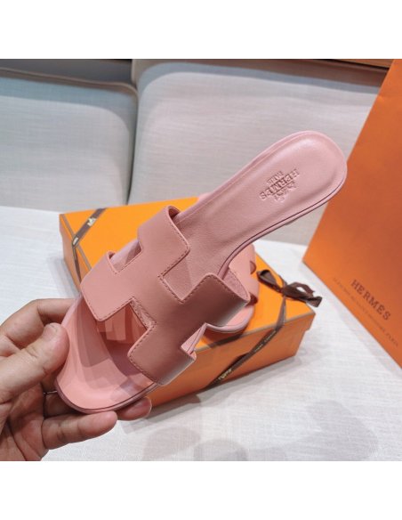 Hermes mid-heel slides summer shoes_15