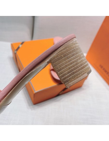 Hermes mid-heel slides summer shoes_15