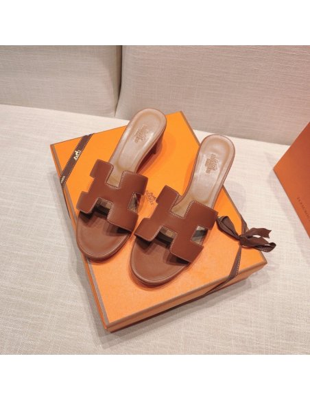 Hermes mid-heel slides summer shoes_16