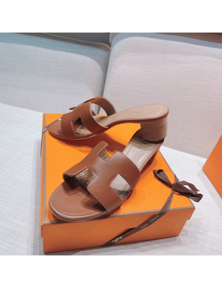 Hermes mid-heel slides summer shoes_16