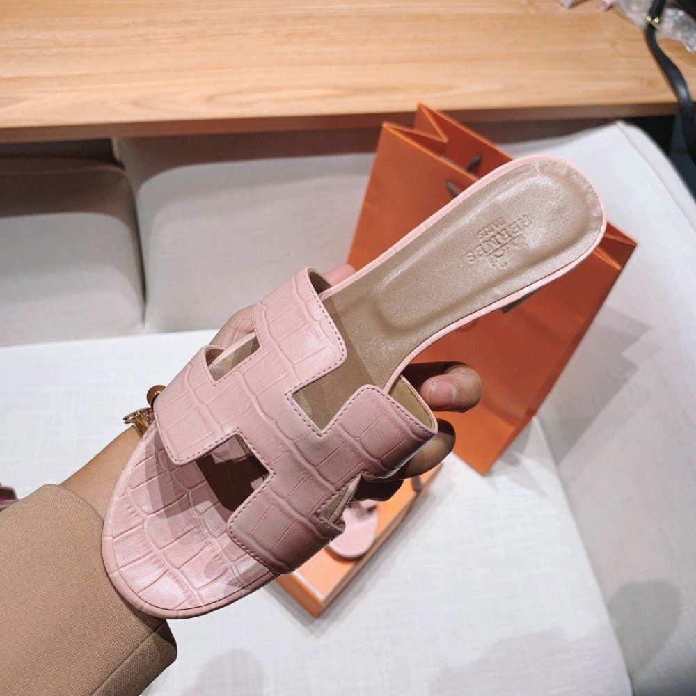 Hermes mid-heel slides summer shoes_2