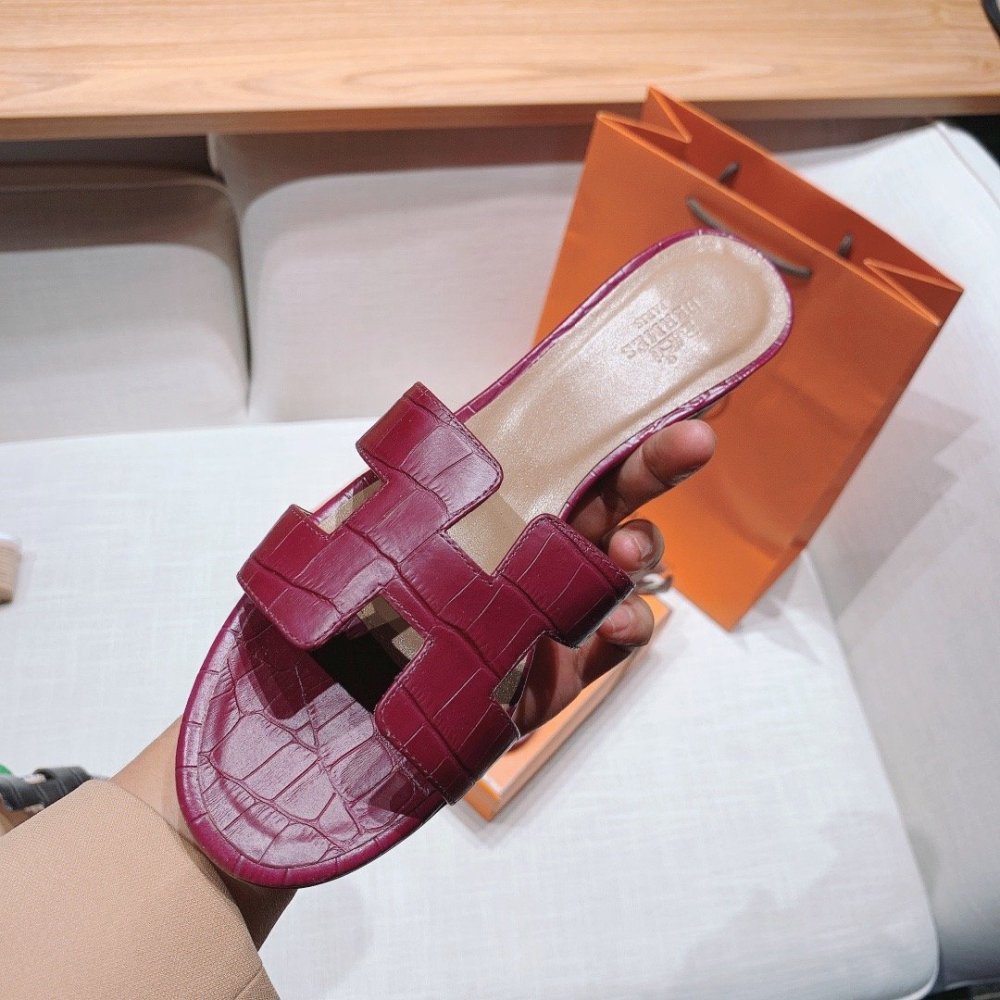 Hermes mid-heel slides summer shoes_2