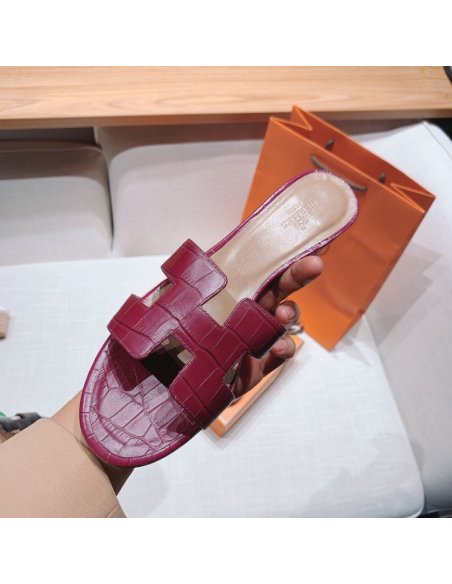 Hermes mid-heel slides summer shoes_2