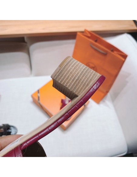 Hermes mid-heel slides summer shoes_2