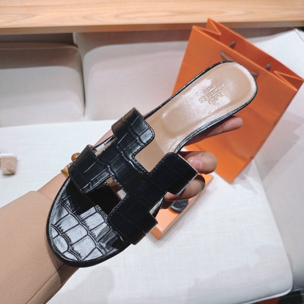 Hermes mid-heel slides summer shoes_2