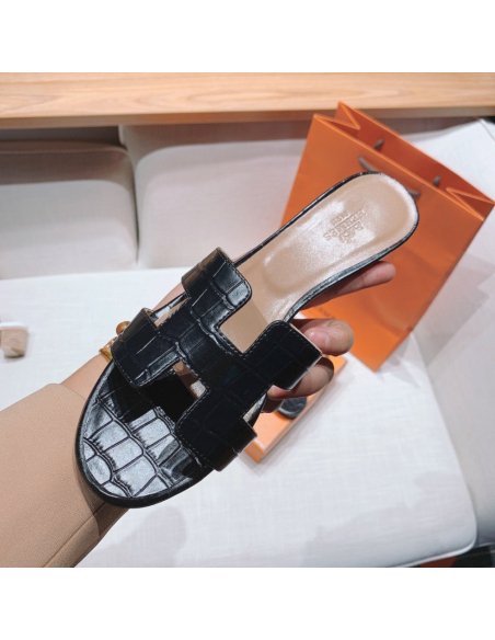 Hermes mid-heel slides summer shoes_2