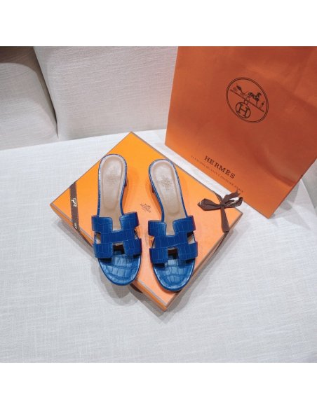 Hermes mid-heel slides summer shoes_2