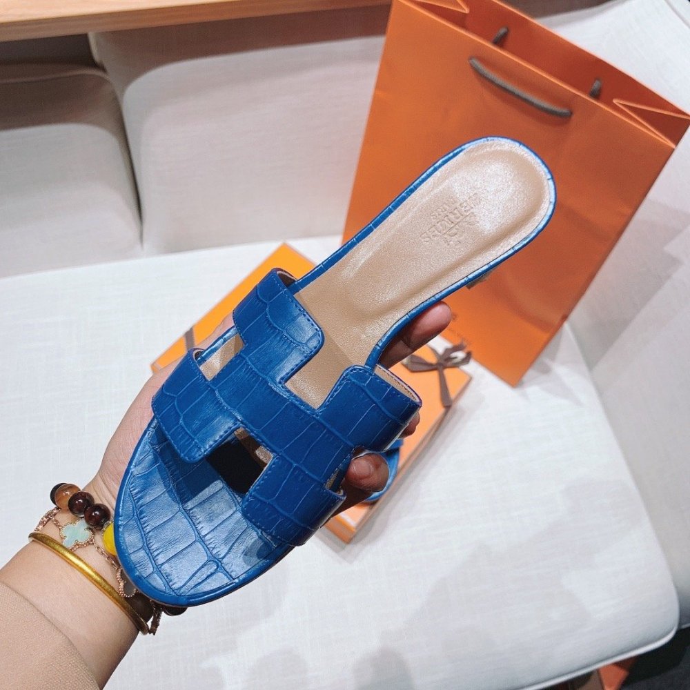 Hermes mid-heel slides summer shoes_2