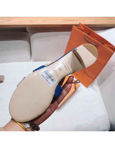 Hermes mid-heel slides summer shoes_2