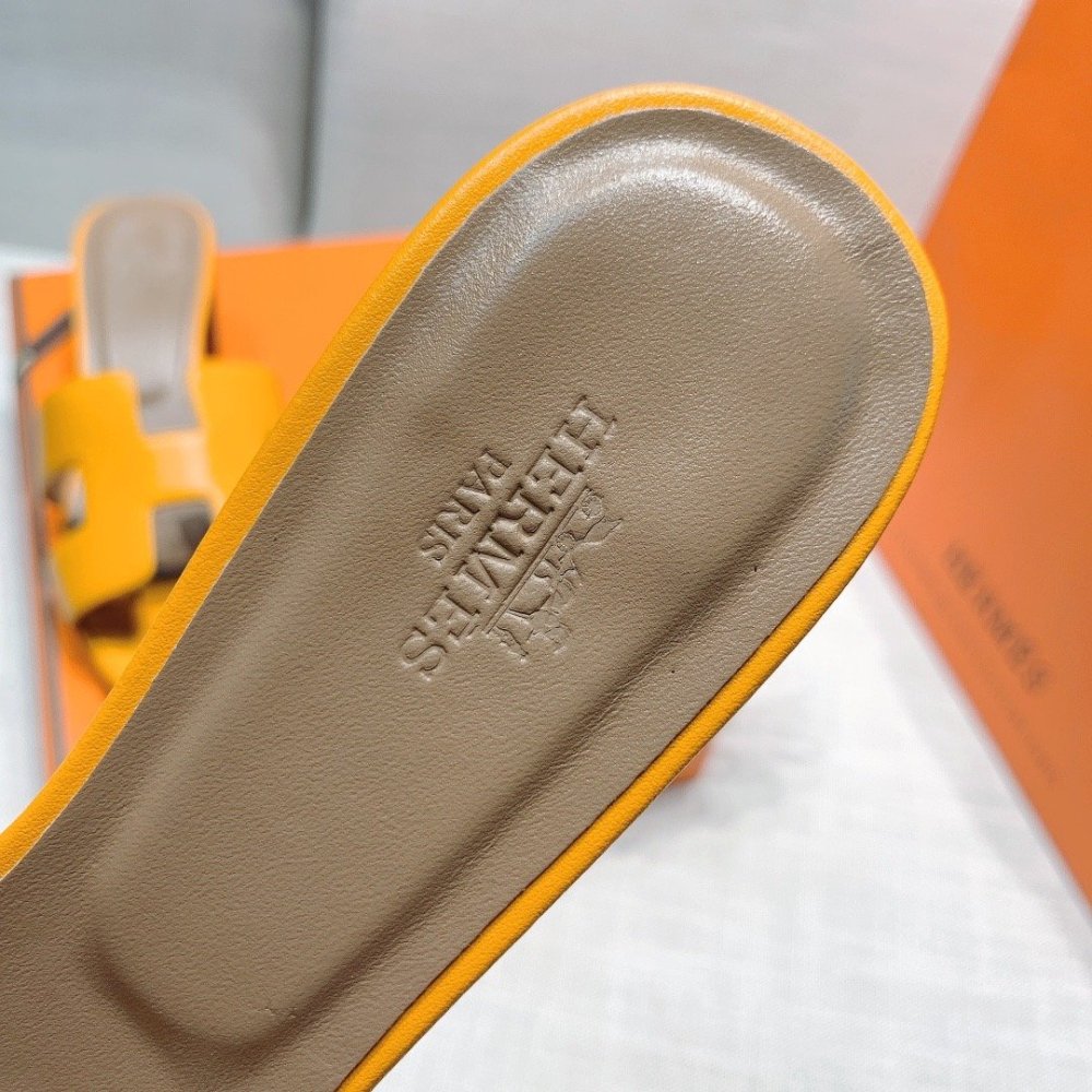 Hermes mid-heel slides summer shoes_21