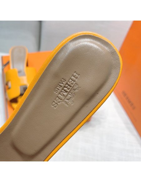 Hermes mid-heel slides summer shoes_21