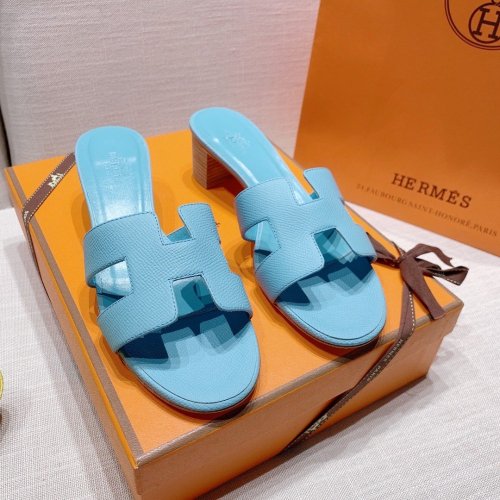 Hermes mid-heel slides summer shoes_3