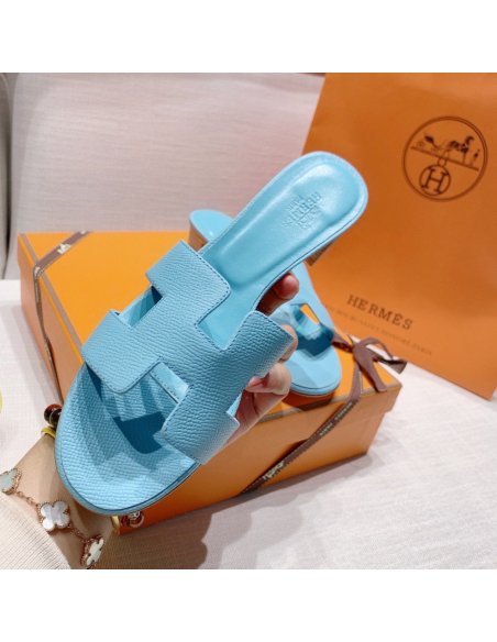 Hermes mid-heel slides summer shoes_3