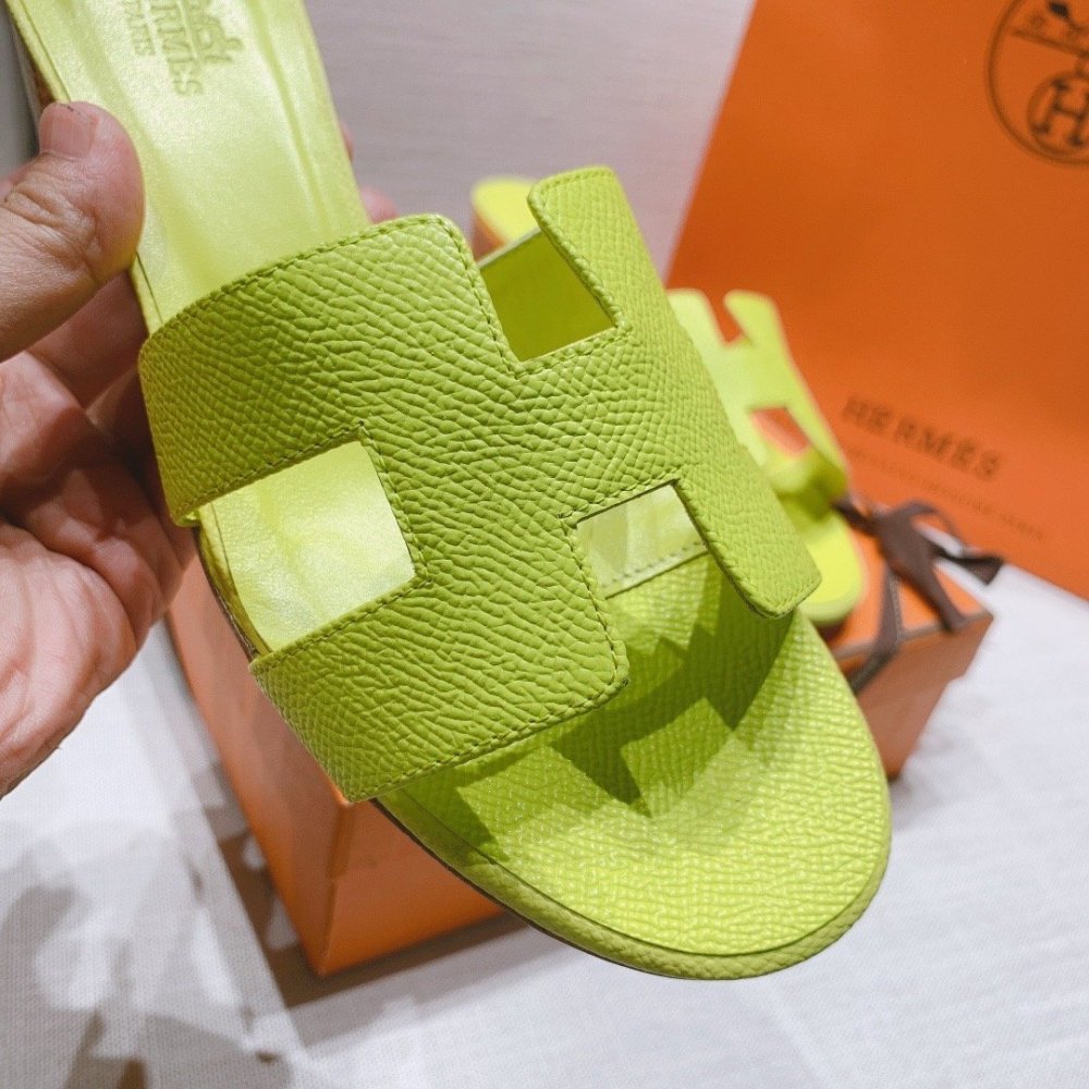 Hermes mid-heel slides summer shoes_4