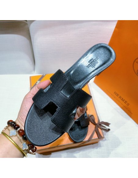 Hermes mid-heel slides summer shoes_8