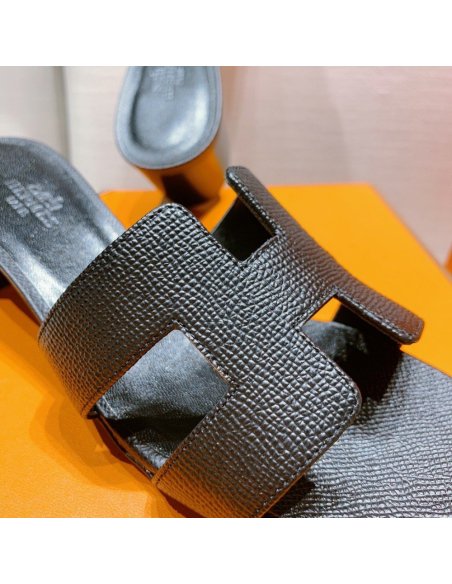 Hermes mid-heel slides summer shoes_8