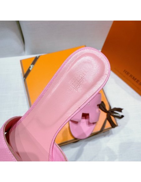 Hermes mid-heel slides summer shoes_9