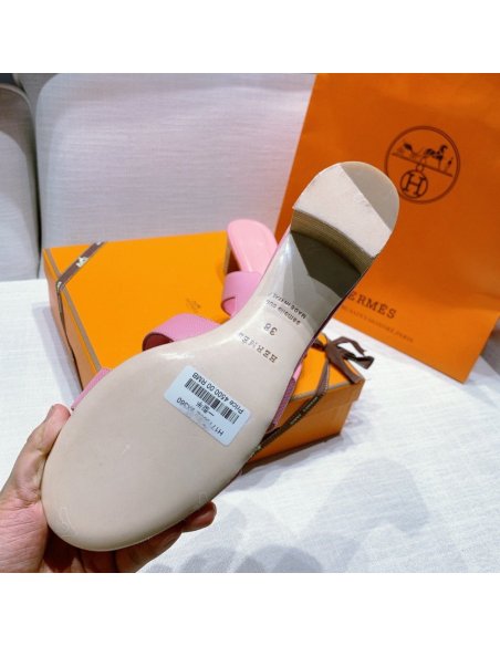 Hermes mid-heel slides summer shoes_9