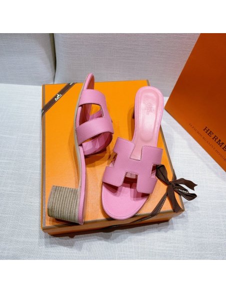 Hermes mid-heel slides summer shoes_9