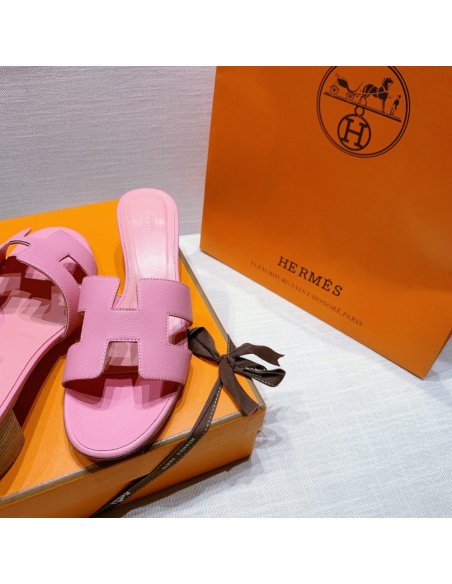 Hermes mid-heel slides summer shoes_9
