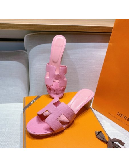 Hermes mid-heel slides summer shoes_9