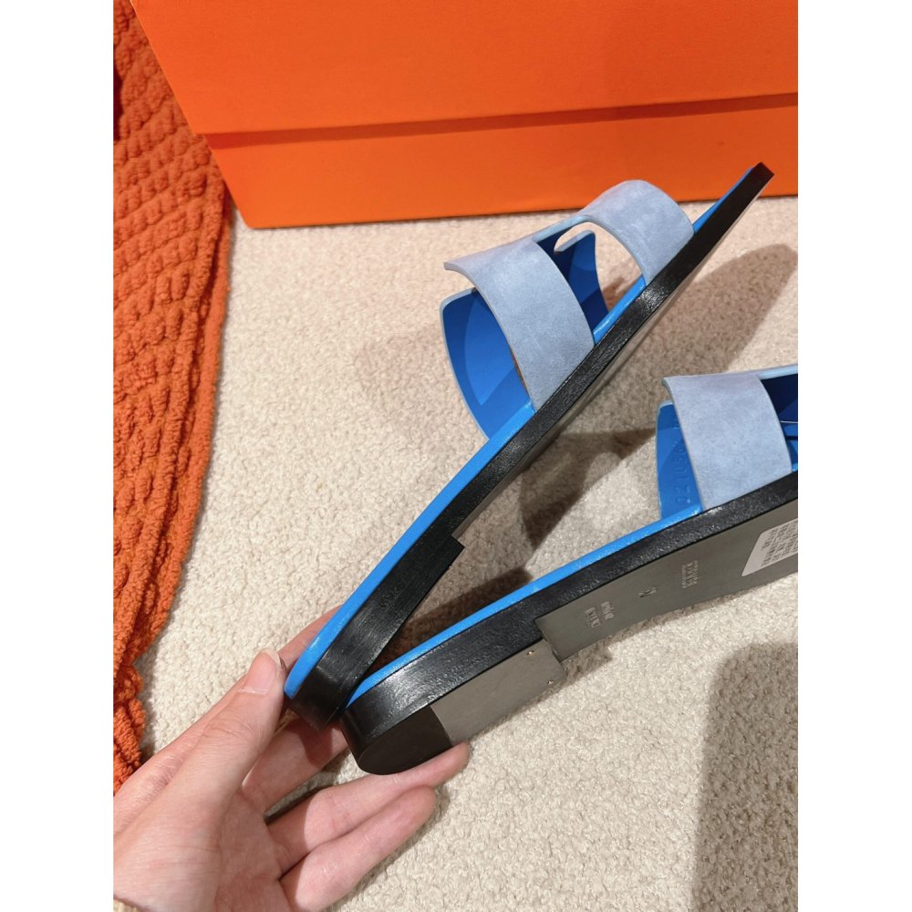 Hermes Oran slides summer shoes_12