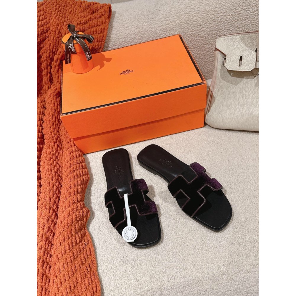 Hermes Oran slides summer shoes_13