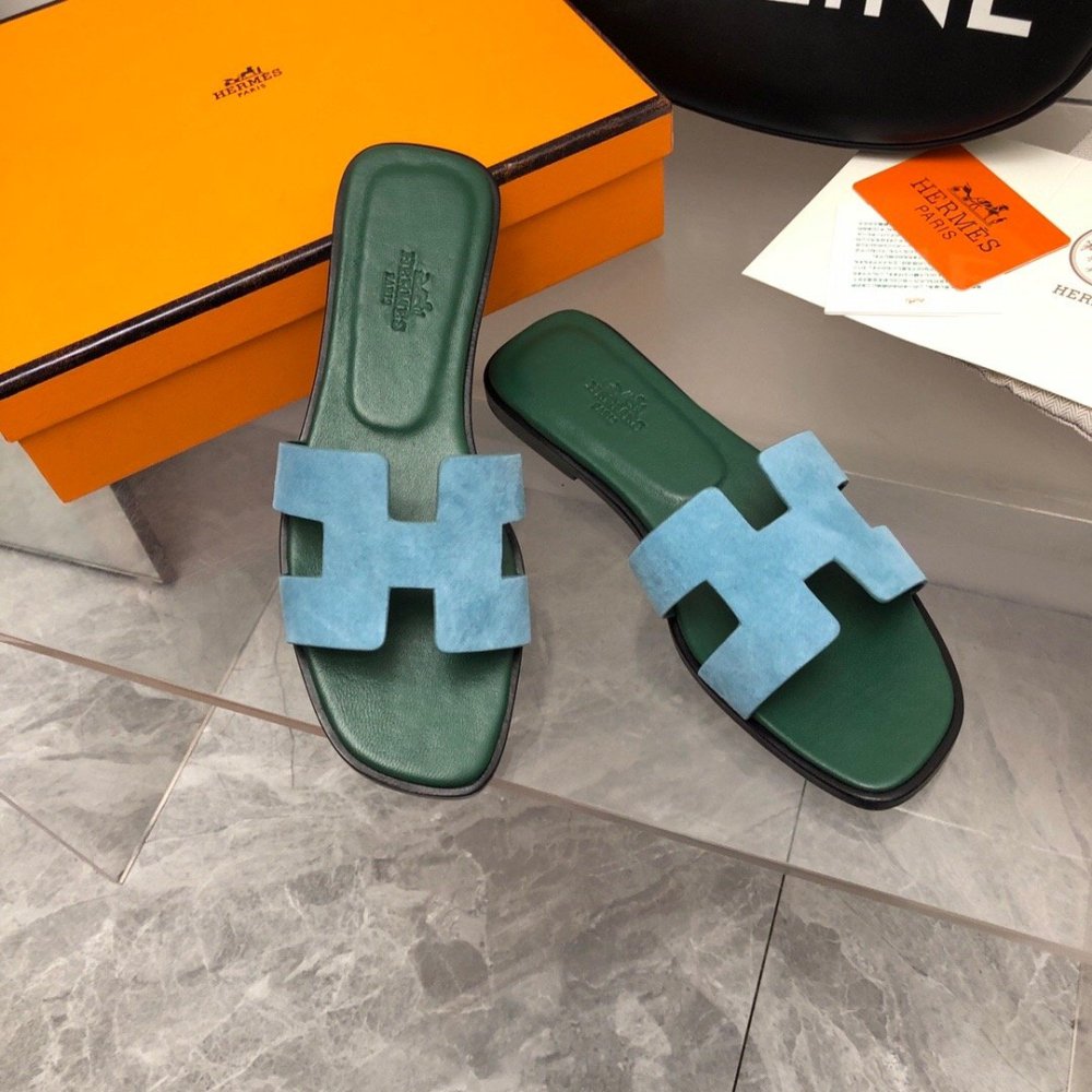 Hermes Oran slides summer shoes_20