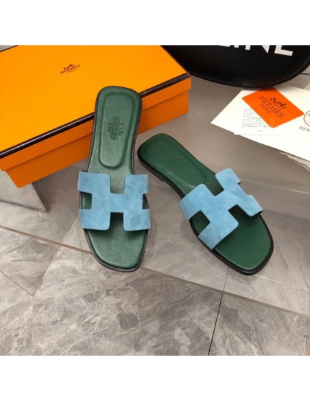 Hermes Oran slides summer shoes_20