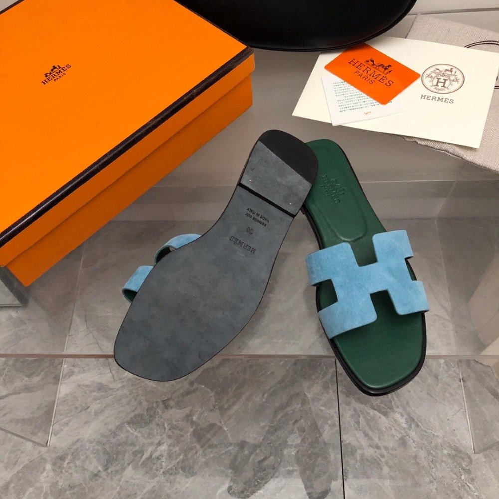 Hermes Oran slides summer shoes_20